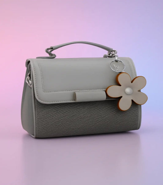 Premium Synthetic Leather Handbag with Crossbody Strap - Designer Satchel Bag