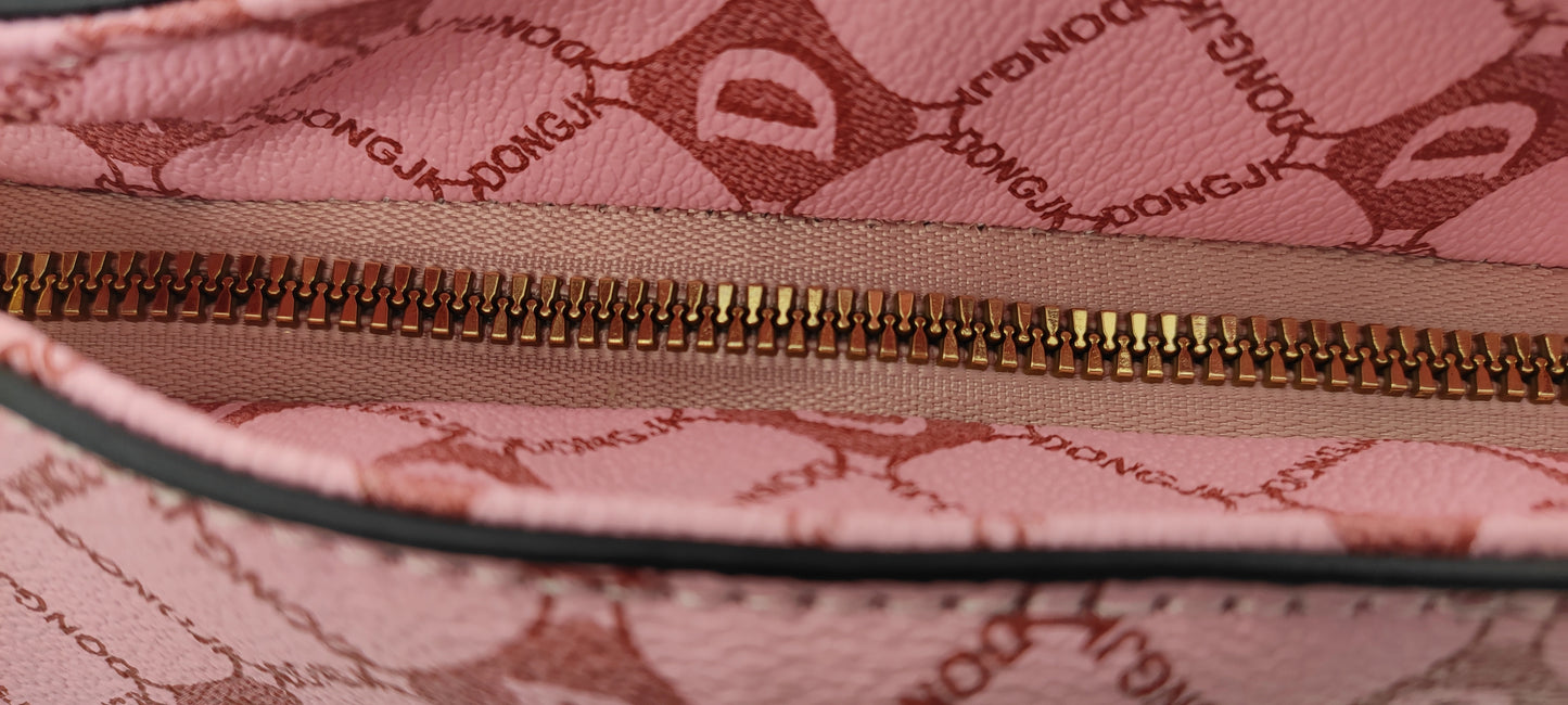 Luxury Pink Designer Handbag with Gold Chain - Premium Quilted Tote Bag