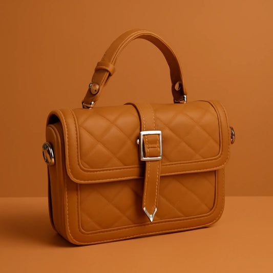 Premium Quilted Leather Handbag - Designer Crossbody Bag with Adjustable Strap