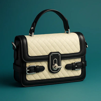 Designer Satchel Bag - quilted Handbag with Crossbody Strap