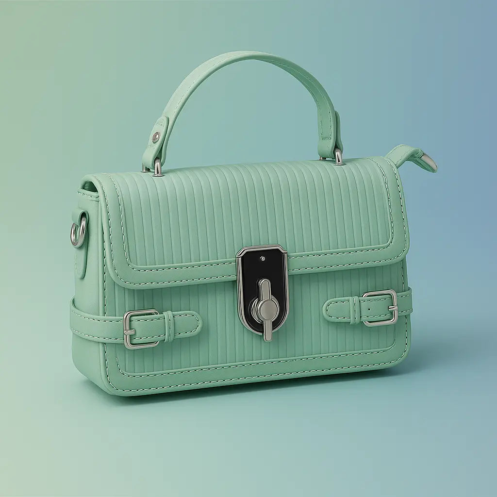 Designer Satchel Bag - quilted Handbag with Crossbody Strap