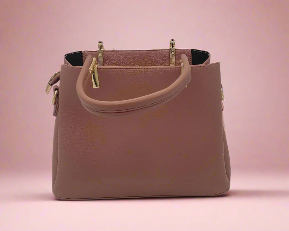 Premium  Leather Handbag Set with Matching Purse & Strap - Women's Designer Tote Bag