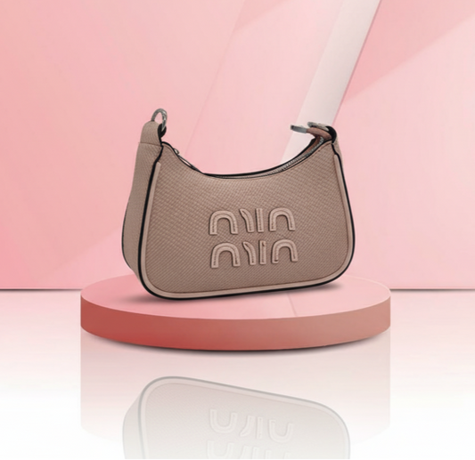 Premium Pink Leather Handbag Set with Matching Accessories - Designer Shoulder Bag