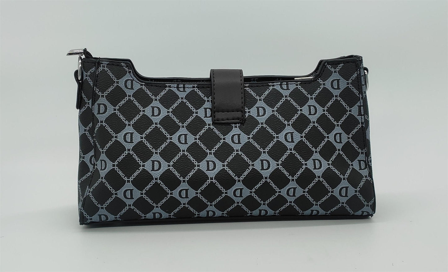 Designer Monogram Crossbody Bag -  Leather Shoulder Bag with Adjustable Strap