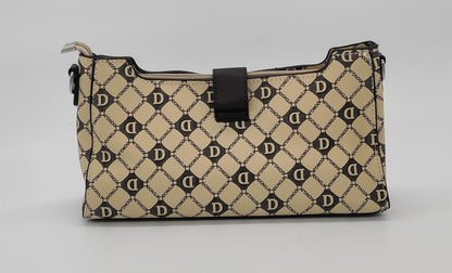 Designer Monogram Crossbody Bag -  Leather Shoulder Bag with Adjustable Strap