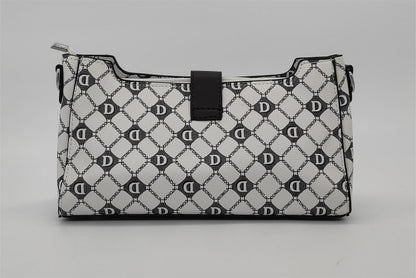 Designer Monogram Crossbody Bag -  Leather Shoulder Bag with Adjustable Strap