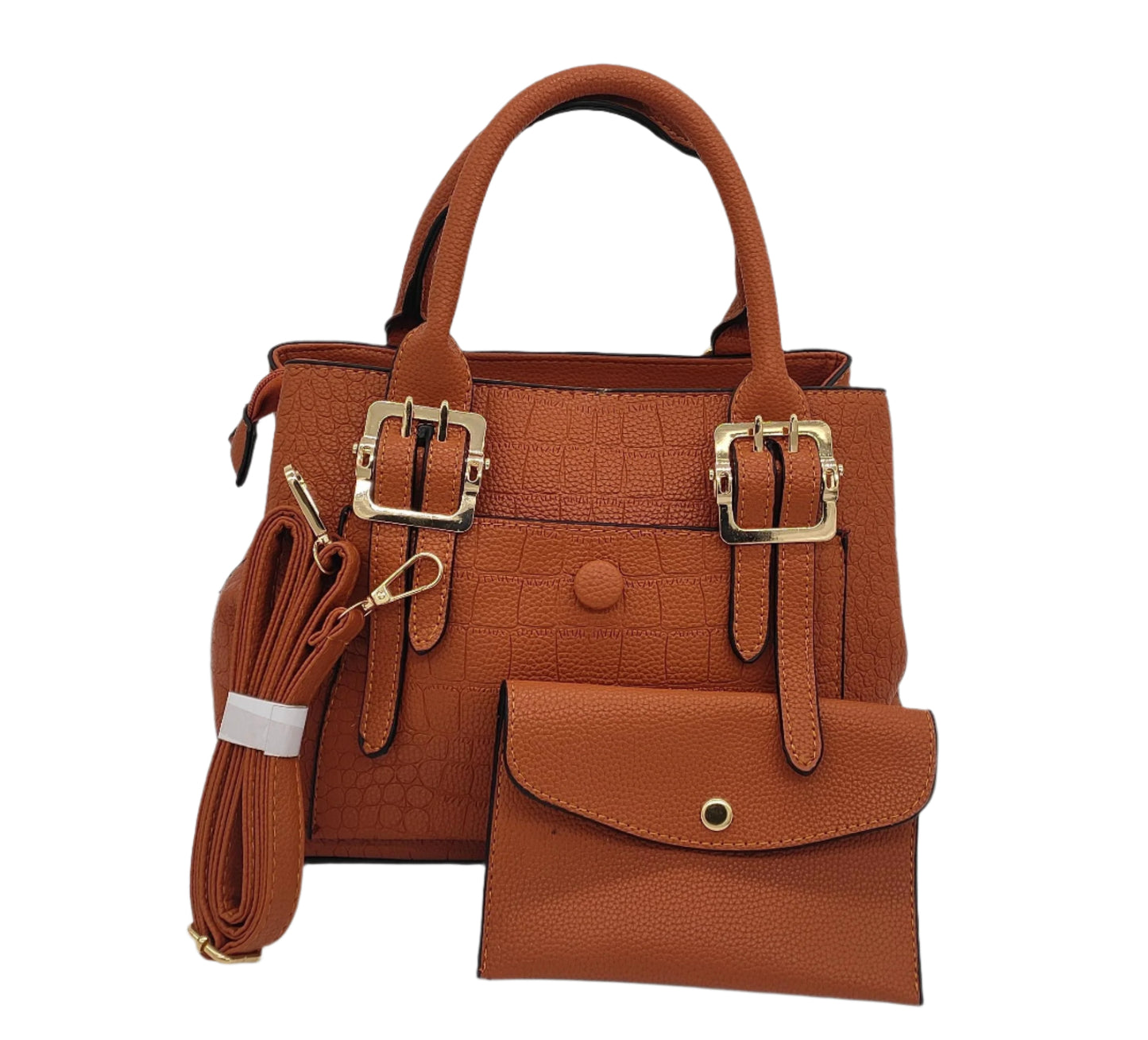 Crocodile Pattern Handbag Set with Matching Purse | Premium Women's Bag Collection