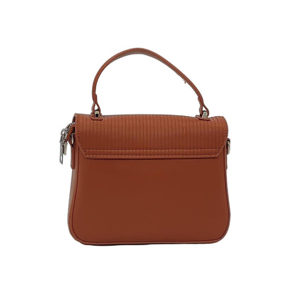 Elegant  Quilted Leather Handbag with Oval Clasp - Premium Designer Satchel