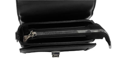 Premium Leather Top Handle Handbag - Elegant Two-Tone Designer Bag