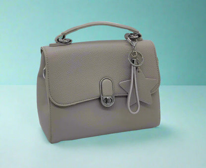 Elegant White Leather Handbag with Crossbody Strap - Premium Women's Shoulder Bag