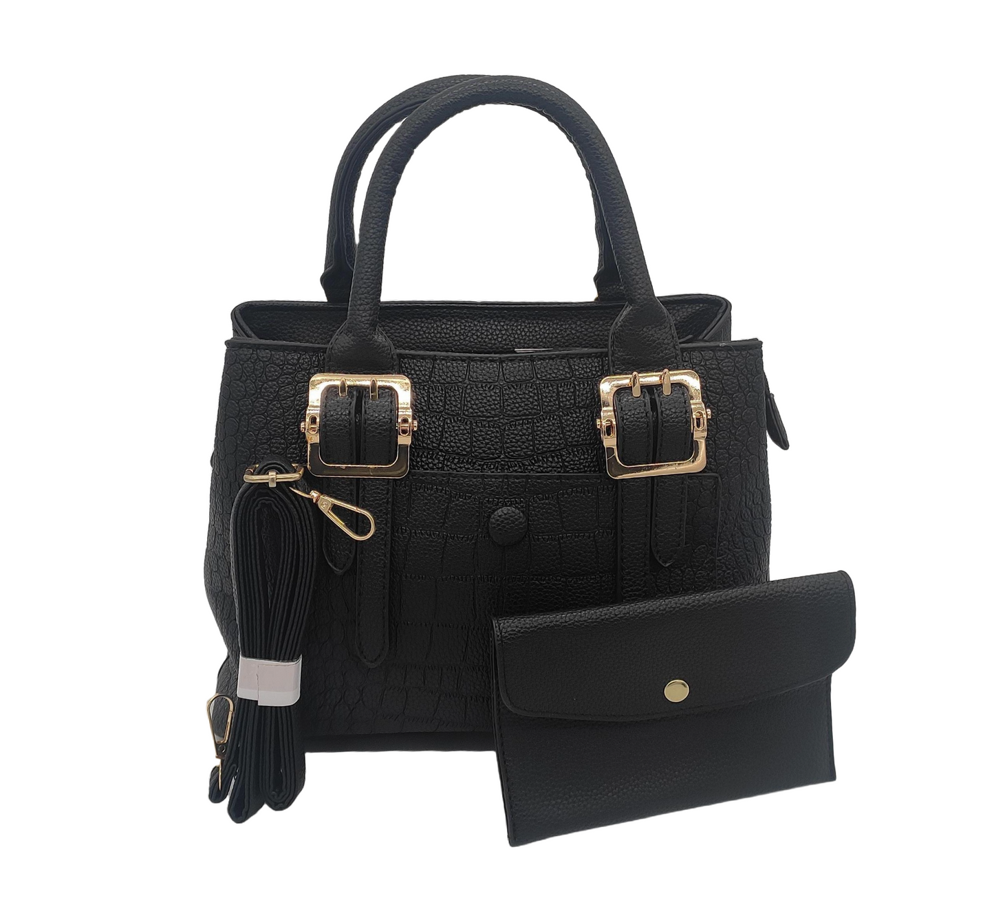 Crocodile Pattern Handbag Set with Matching Purse | Premium Women's Bag Collection