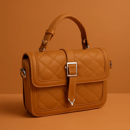 Premium Quilted Leather Handbag - Designer Crossbody Bag with Adjustable Strap