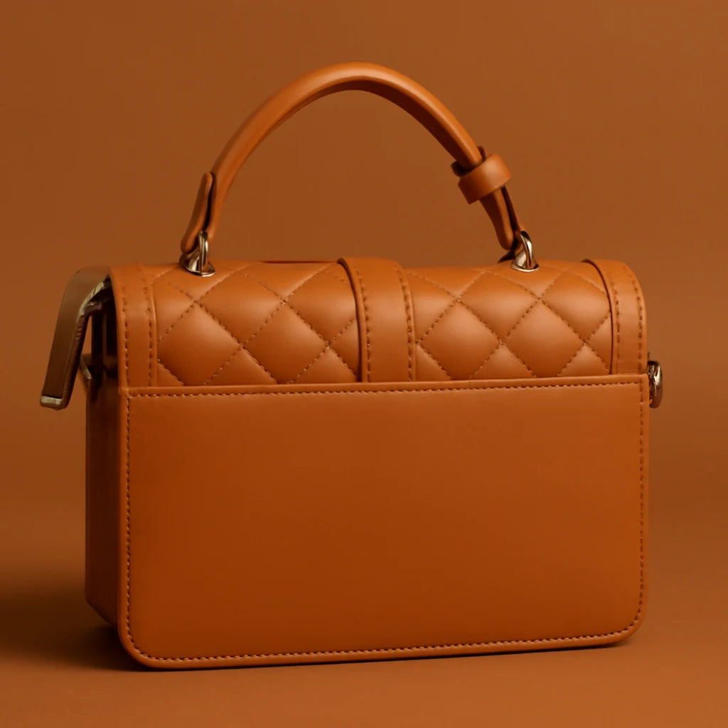 Premium Quilted Leather Handbag - Designer Crossbody Bag with Adjustable Strap