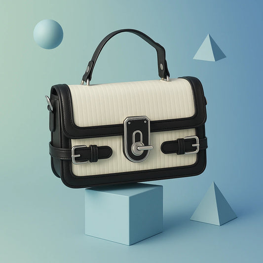 Designer Satchel Bag - quilted Handbag with Crossbody Strap